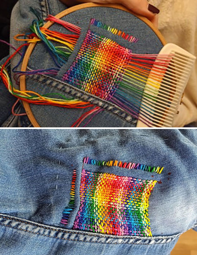 repairing clothes