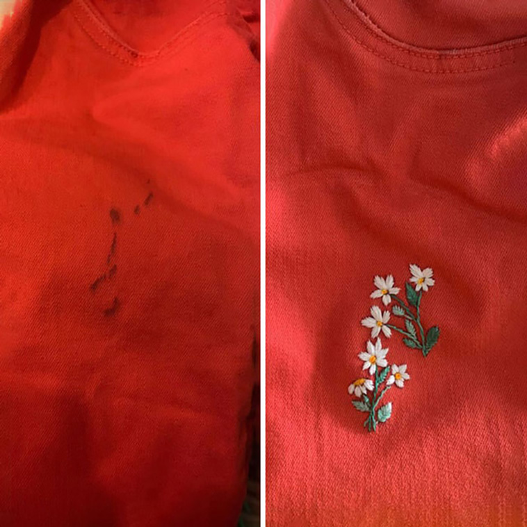 repairing clothes