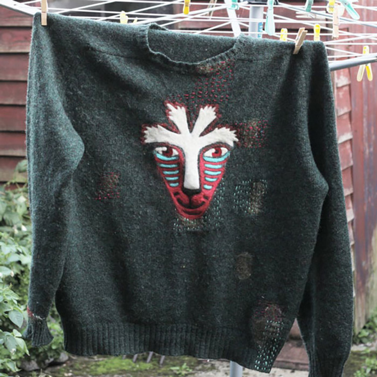 repairing clothes