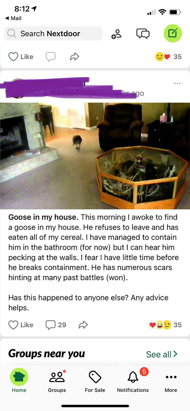 next door
