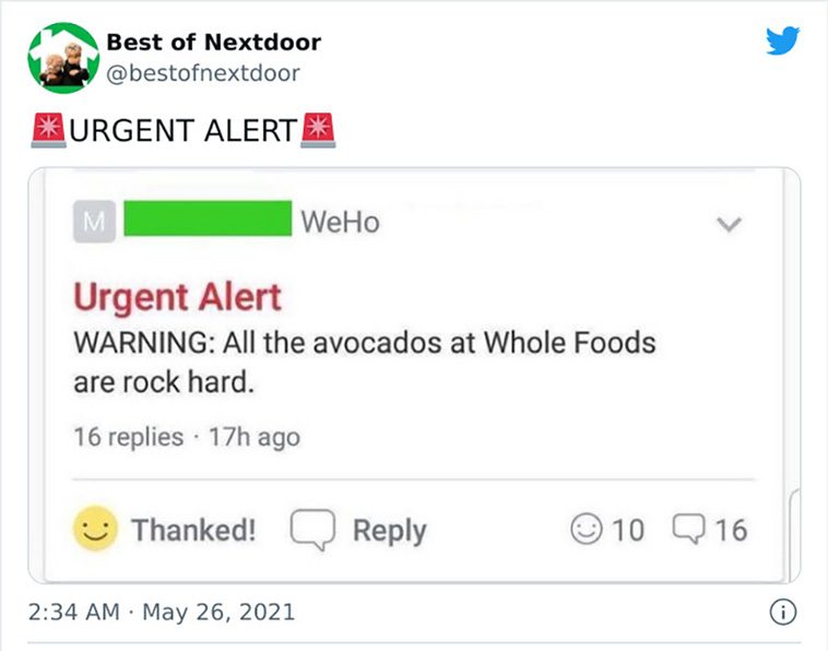 next door