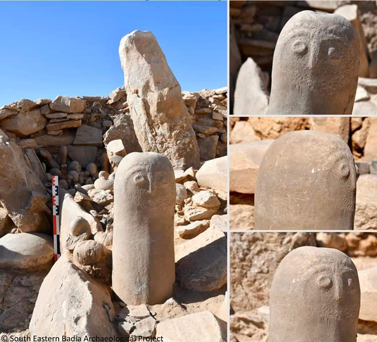 9000 year old carved standing stone, found in southern Jordan