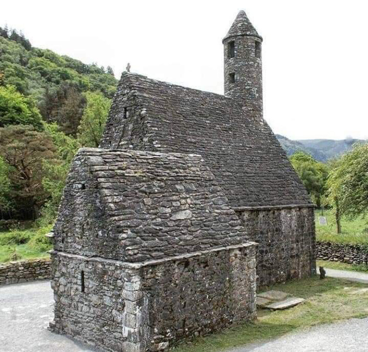 A 900-year-old church still standing in Wicklow, Ireland