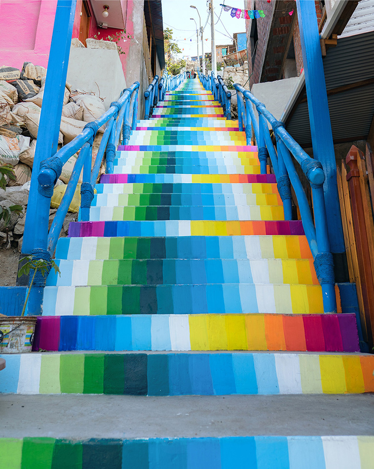 colorful staircases