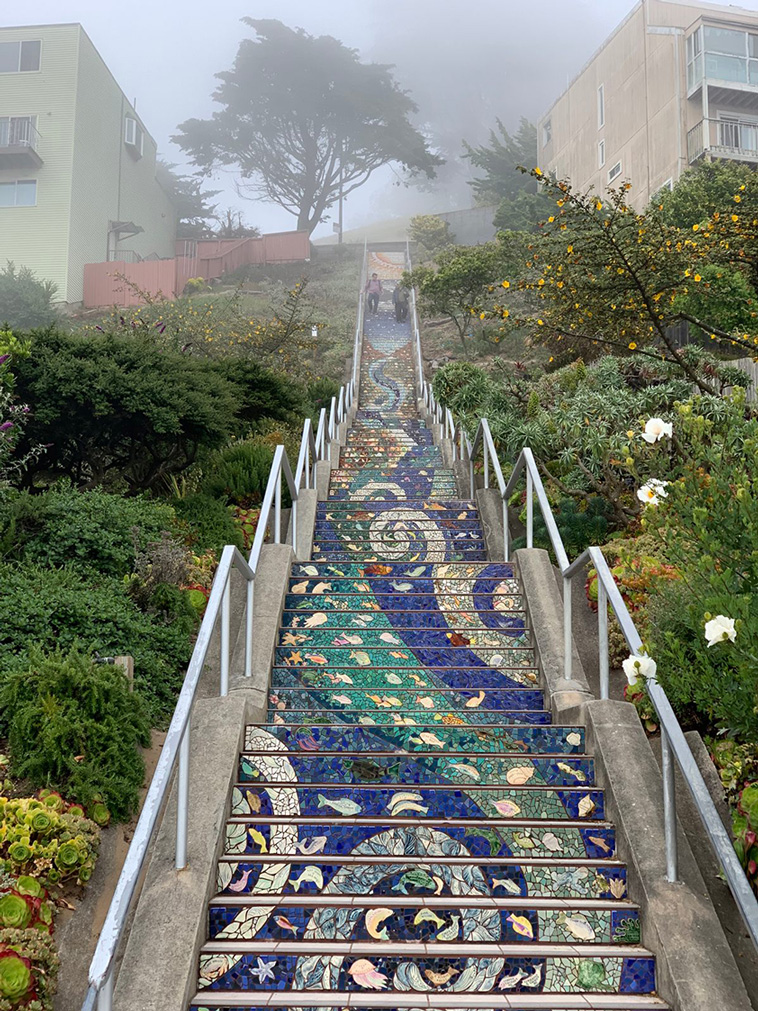 Secret Tiled Staircase In San Francisco, California