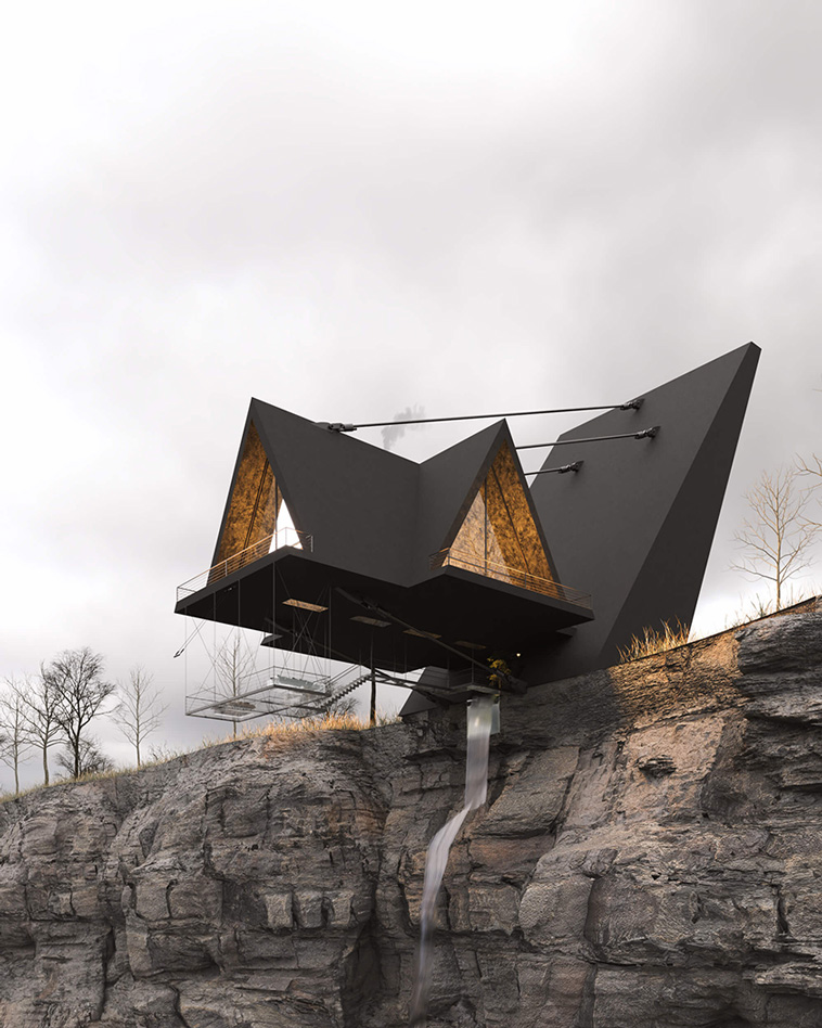 suspended house