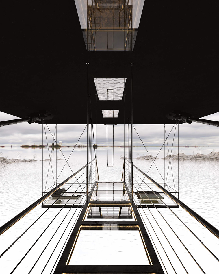 suspended house