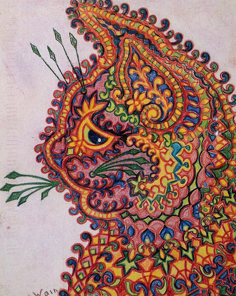 Louis Wain cat illustations from 1920s