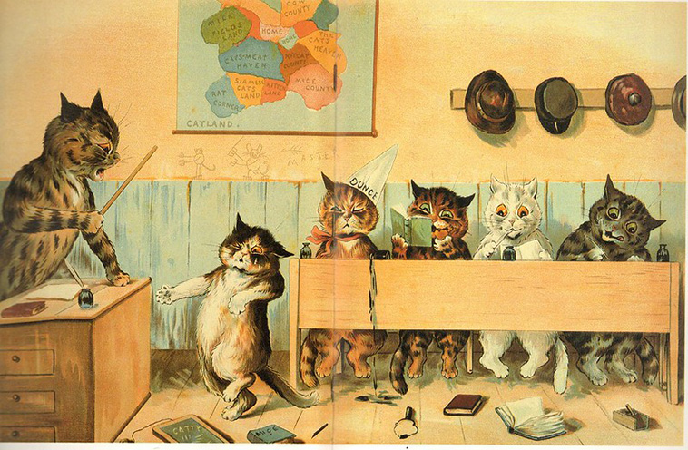 Louis Wain cat illustations from 1900s&1910s
