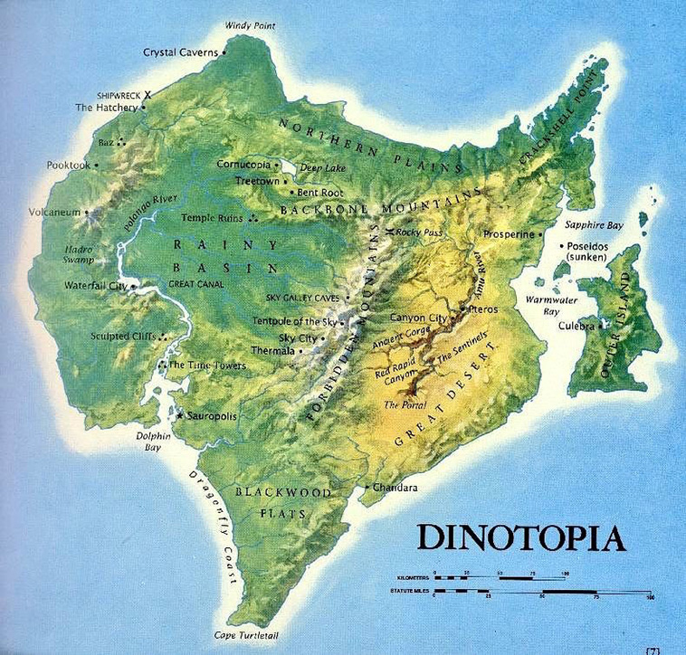 map of dinotopia