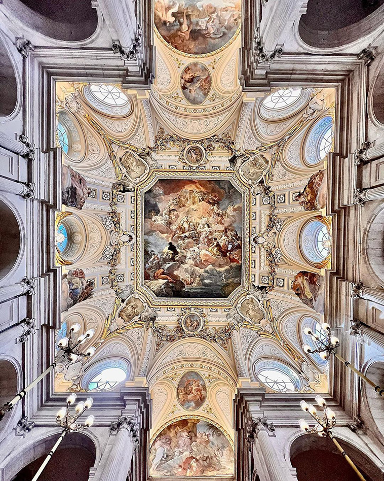 Royal palace of madrid, baroque ceilings