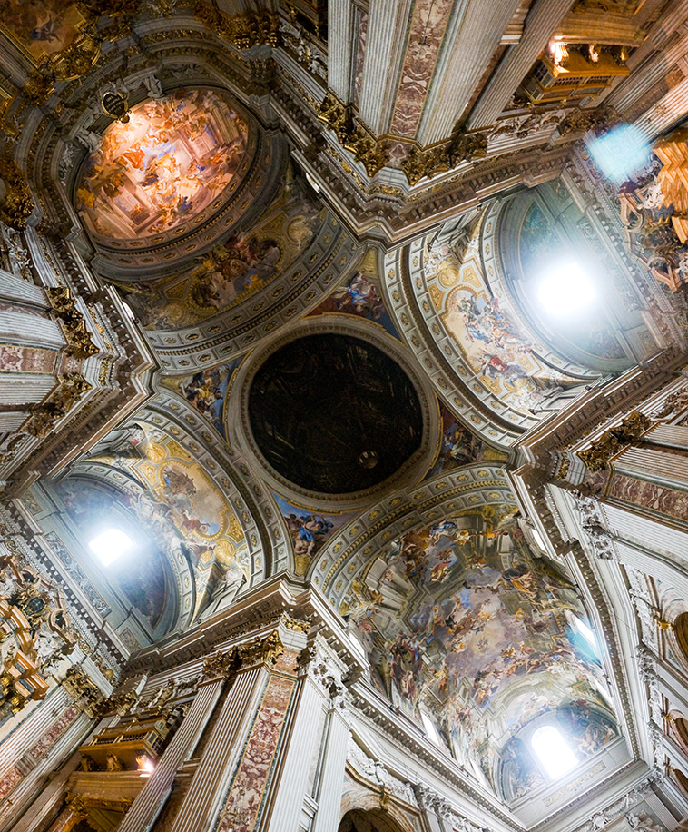 Sant’ignazio, baroque ceilings
