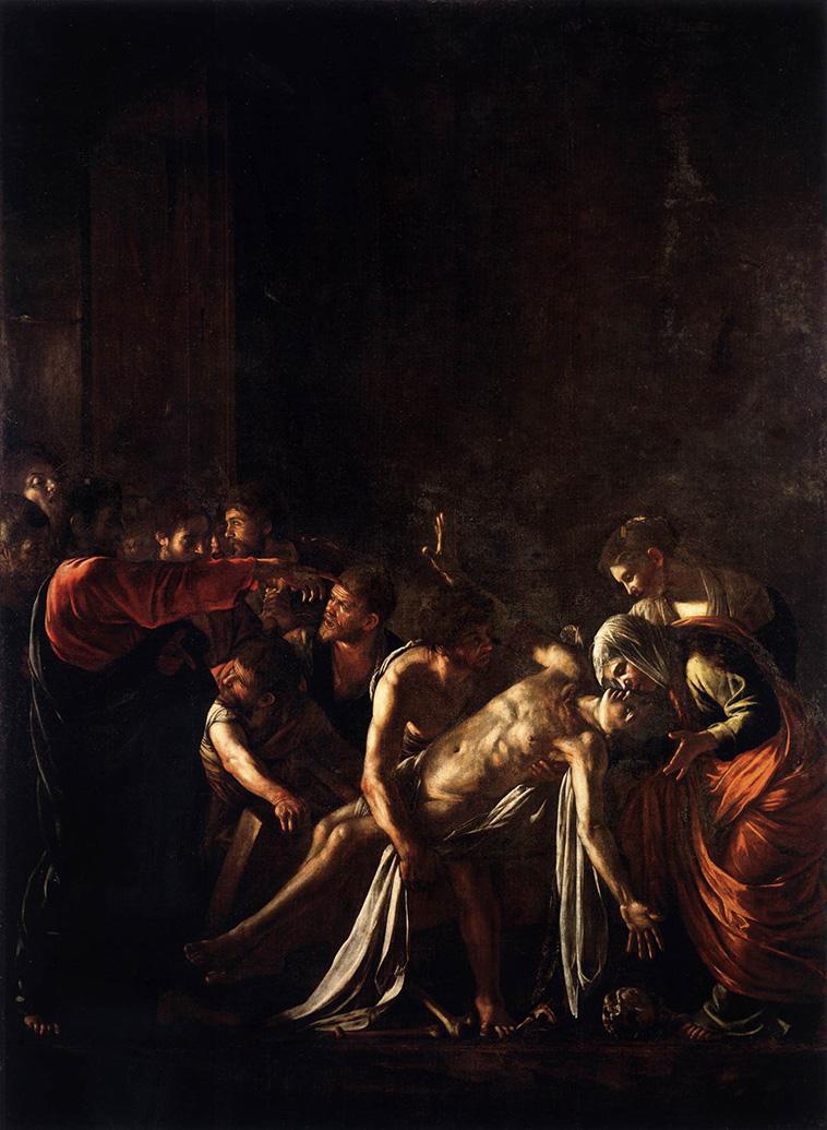 The Raising of Lazarus by Caravaggio