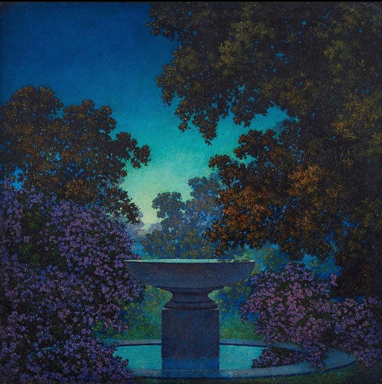 The Blue Fountain by Maxfield Parrish