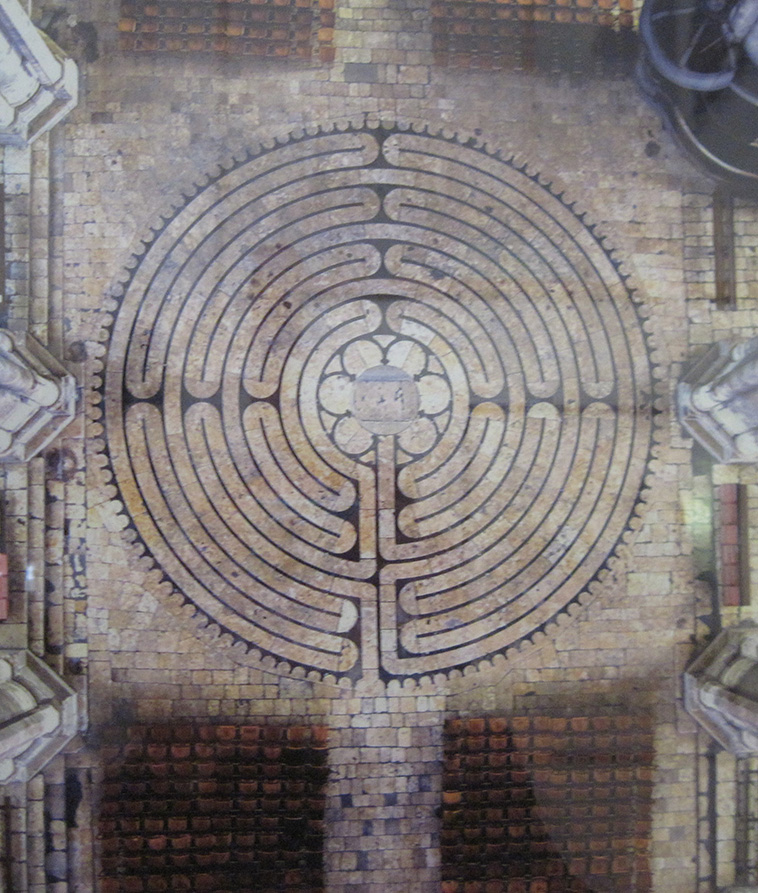 the labyrinth in Chartres Cathedral
