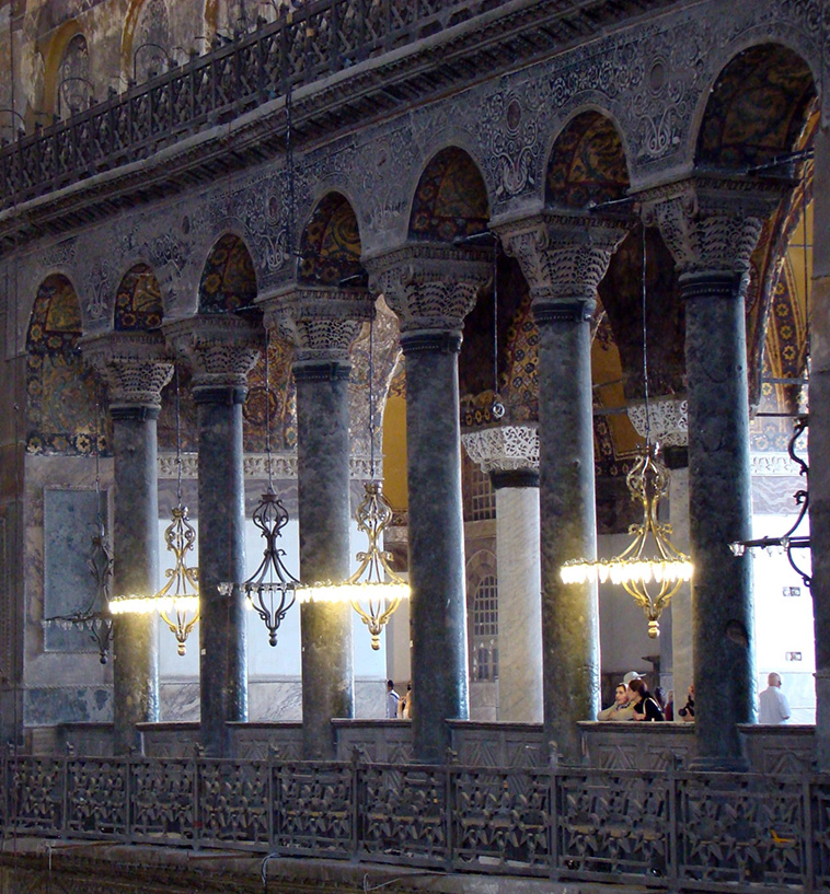 pillars at Hagia Sophia