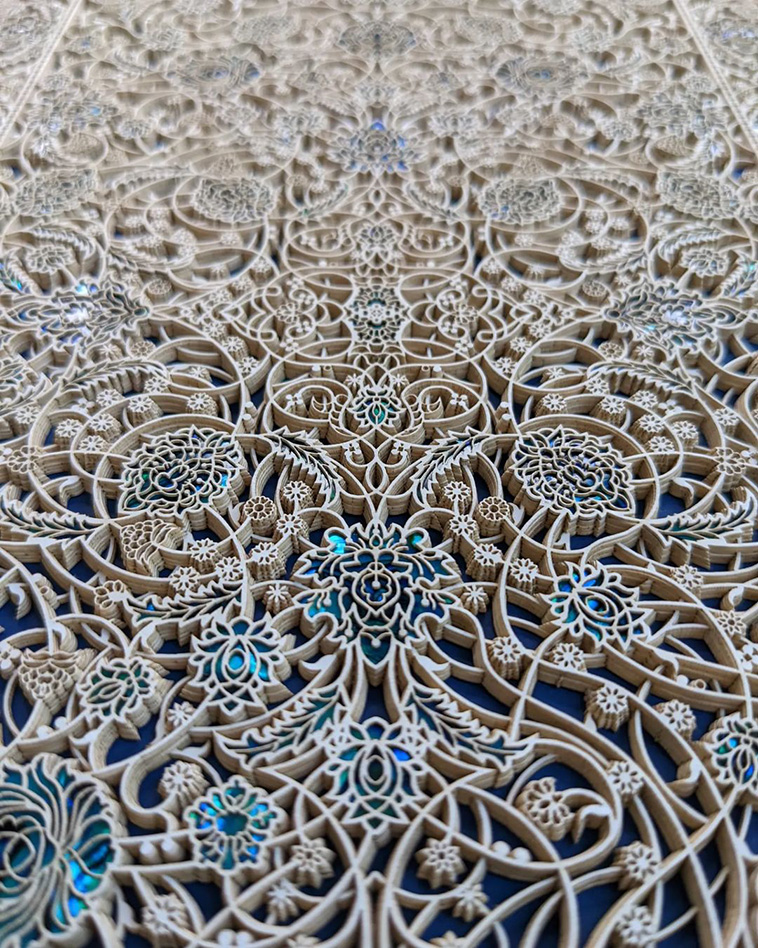Persian carpet inspired project, detail