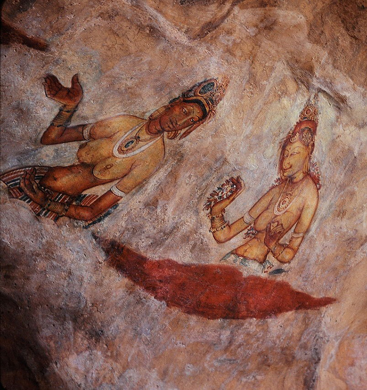 Sigiriya rock fortress frescoes