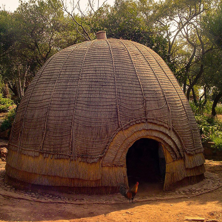 African village huts- Zulu huts