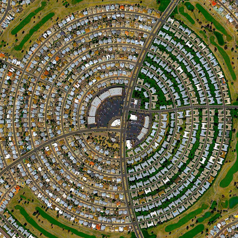 Sun City in Arizona, the US tract housing