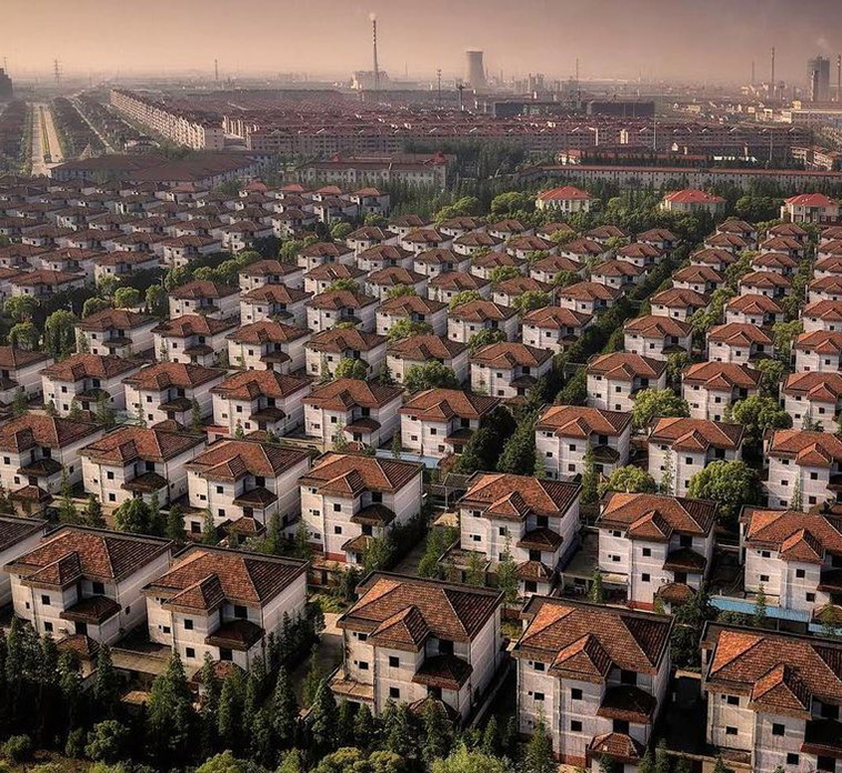 Huaxi Village in Ciangsu, China tract housing