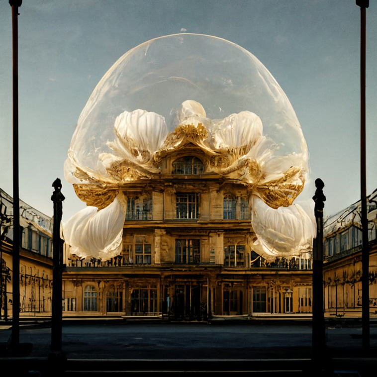AI-Generated ‘Flying Versailles’ Series Reimagines The Versailles Palace With Mesmerizing Gold Facades