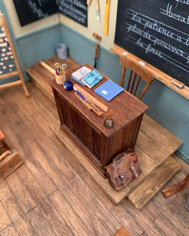 miniature French classroom