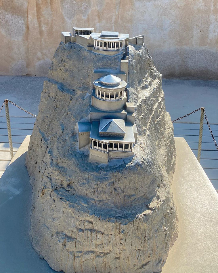 the model of Fortress of Masada
