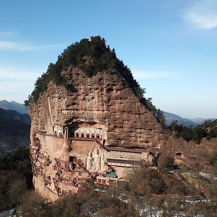 Maijishan Grottoes: Buddhist Cave Shrines on a Cliff
