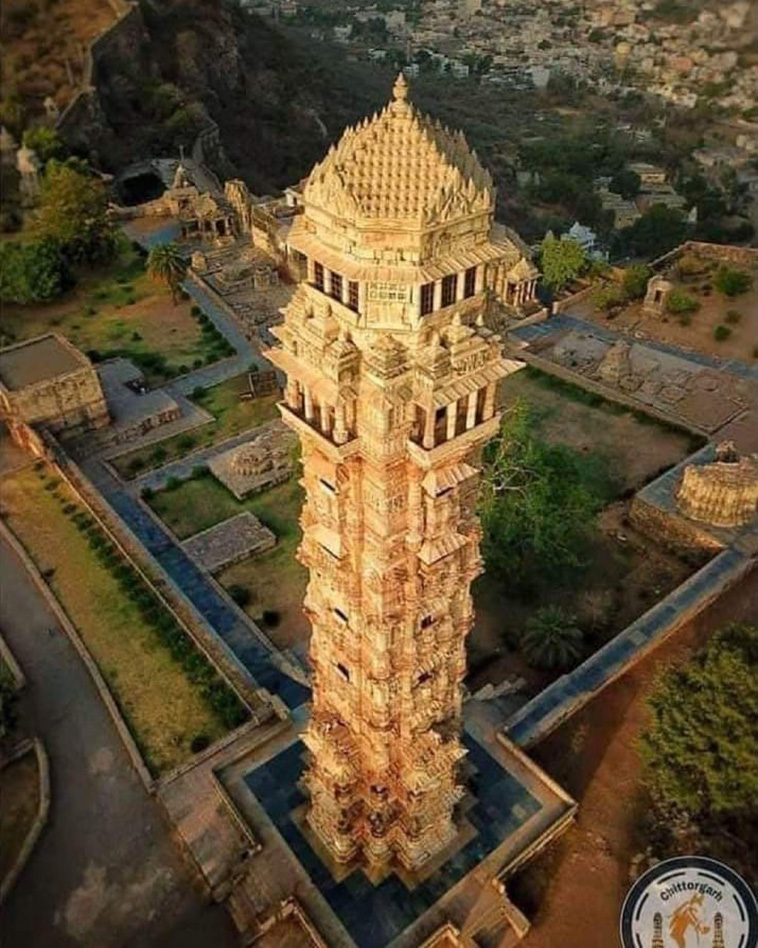 Medieval Towers: Vijay Stambh or the Victory Tower in Rajasthan, India