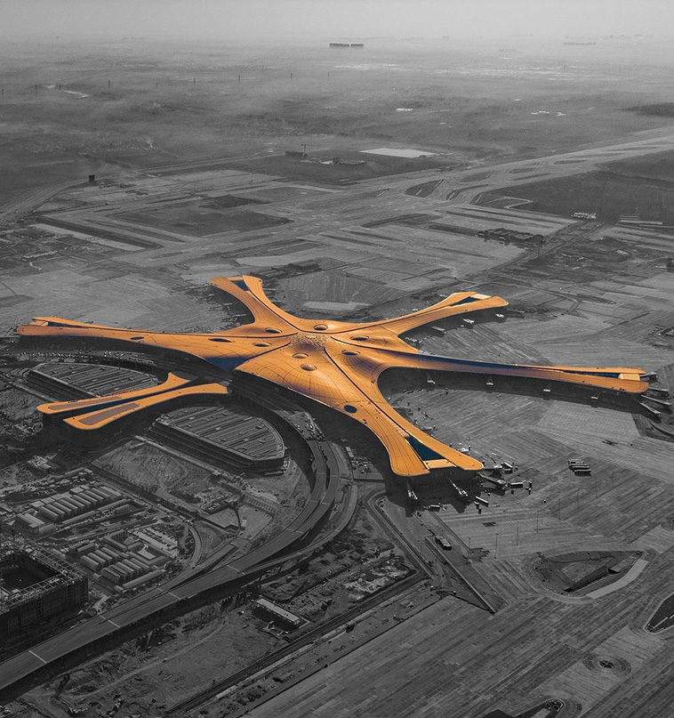 Satellite Images of Daxing International Airport, Beijing, China