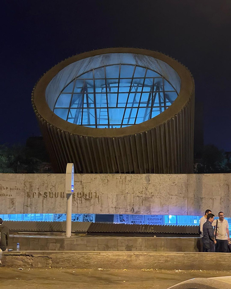 Yeritasardakan Metro Station, Armenian Soviet Brutalist Architecture
