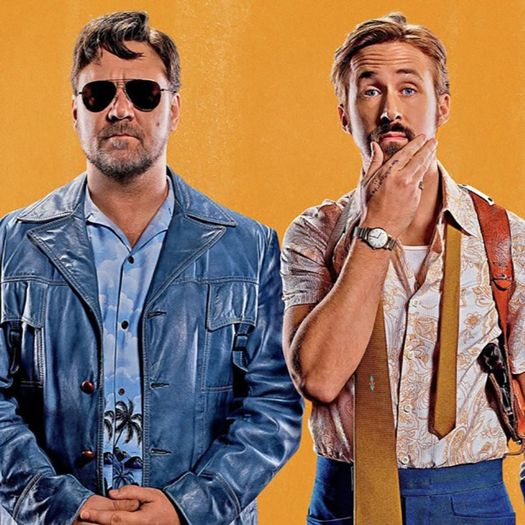 A poster for The Nice Guys with the leading cast