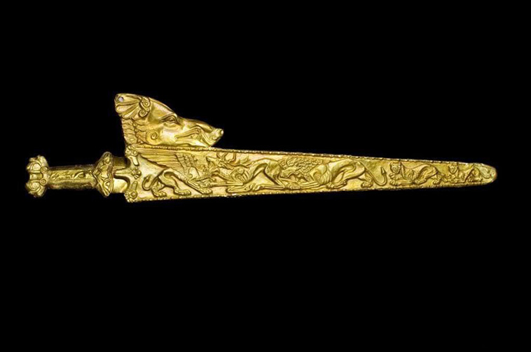Golden Scythian sword