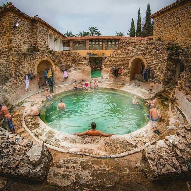 historical artifacts, The 2000-year-old Roman bathhouse in Khenchela, Algeria, is still in use.