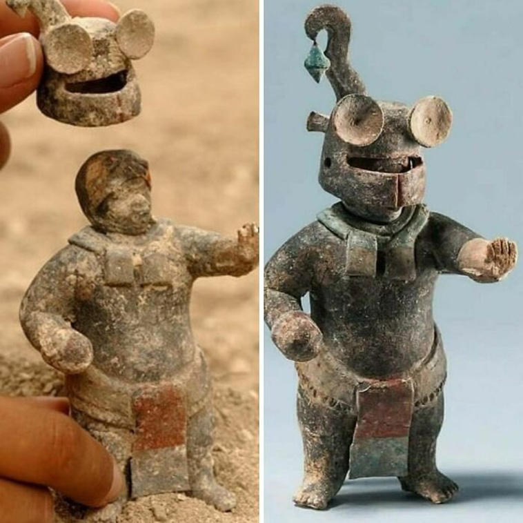 ceramic mayan figurine