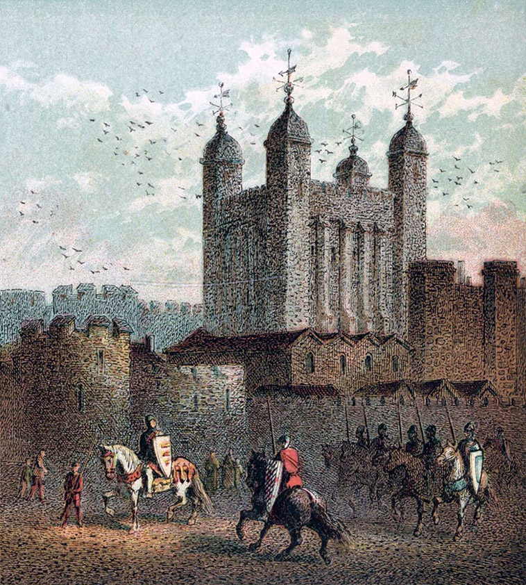 a painting of tower of london