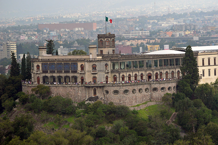 chapultepec palace from far