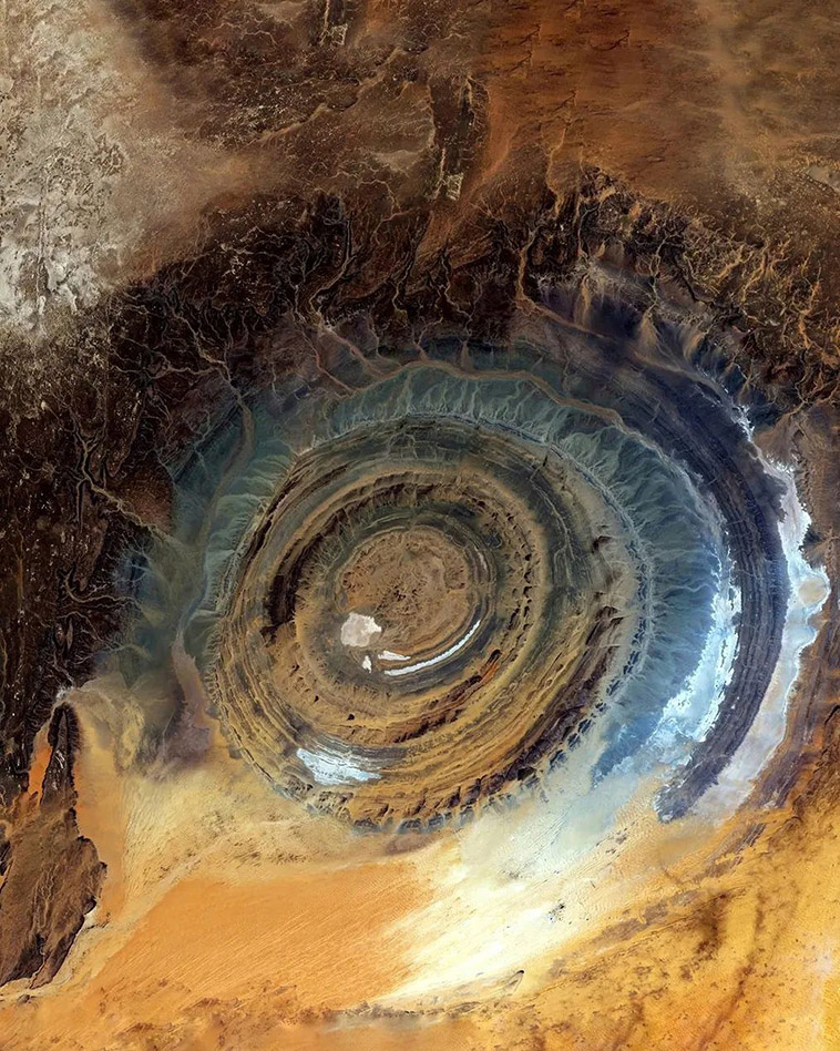 the eye of the sahara from above
