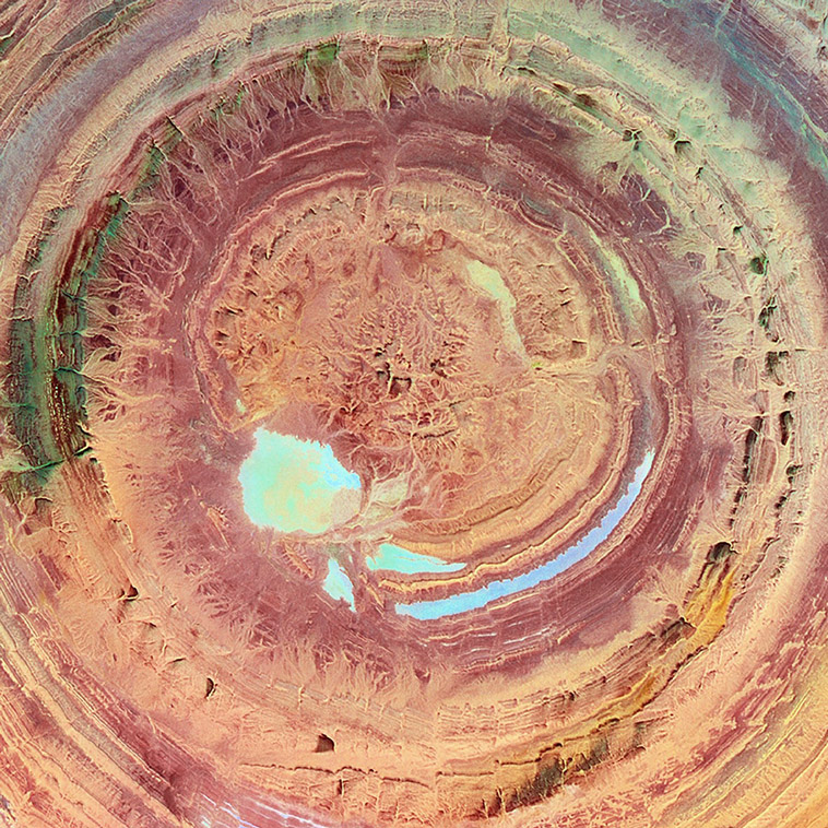 the eye of the sahara from above