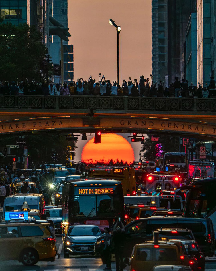 setting sun under the bridge