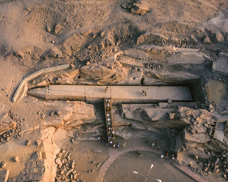 the unfinished obelisk from above