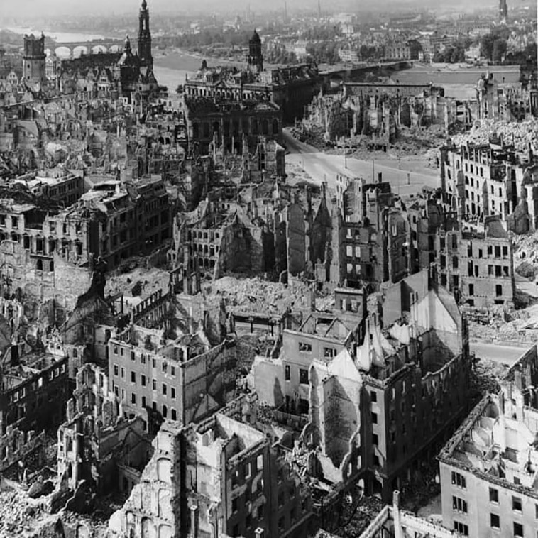 destroyed buildings of dresden