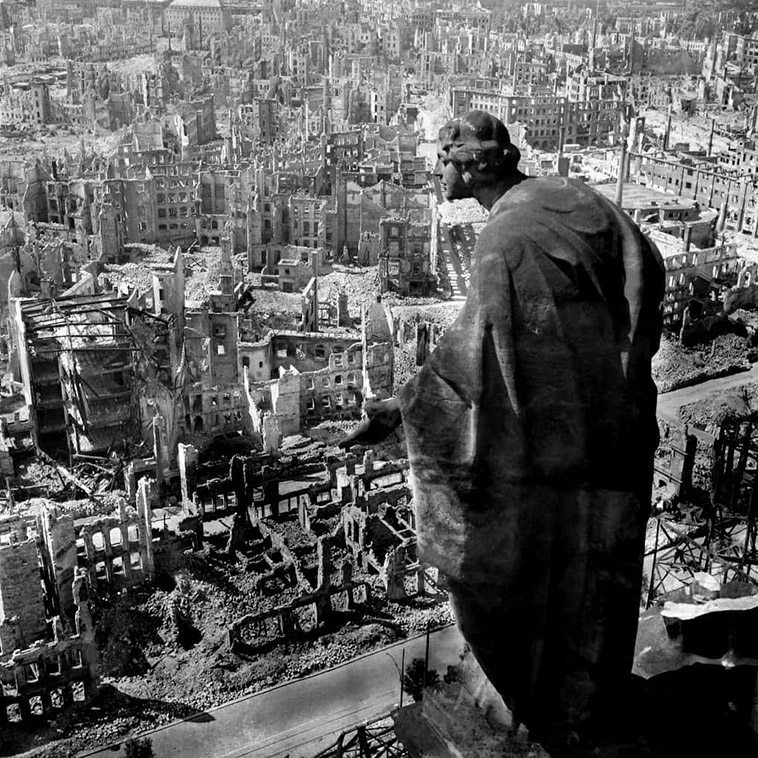dresden after the bombing and before rebuilding dresden