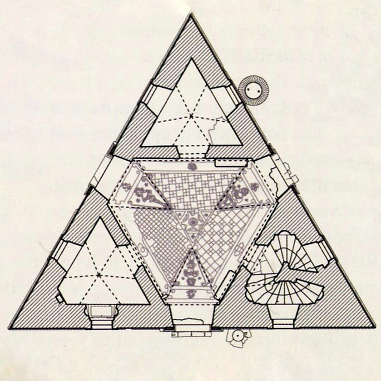 the layout plan of triangolo barberini