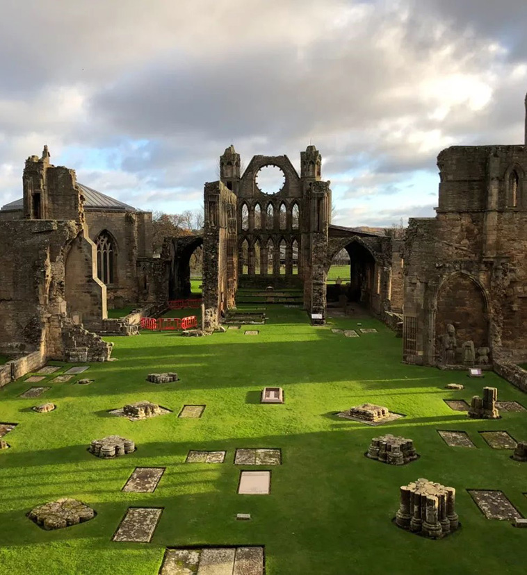 Elgin Cathedral Ruins in Moray, Scotland