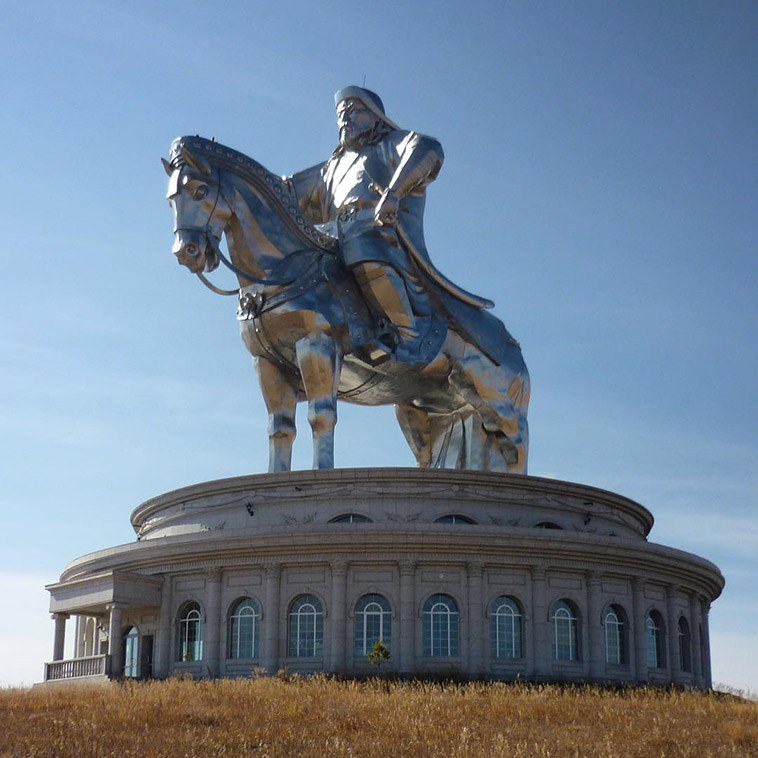genghis khan statue in mongolia