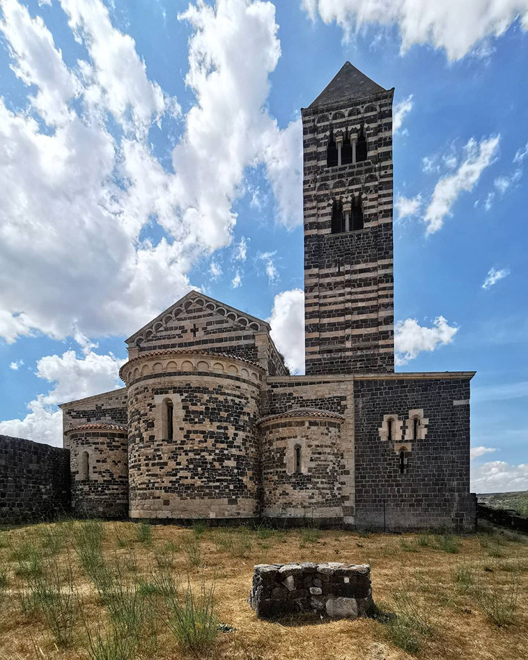 Romanesque Cathedral, Santissima Trinita di Saccargia in the Island of Sardinia