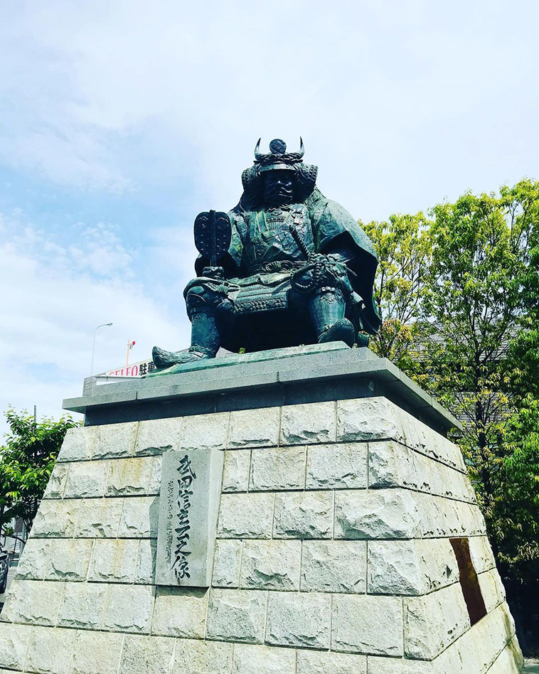 takeda shingen one of impressive samurai statues