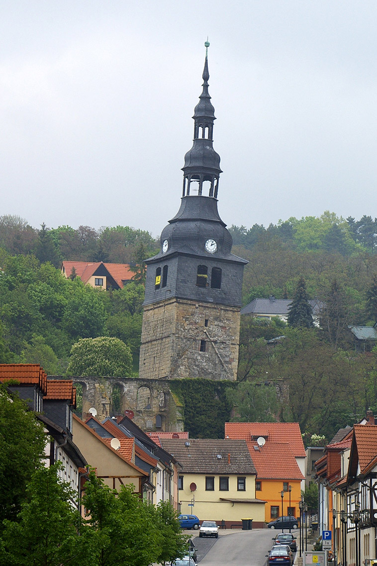 frankenhausen church tower of the oldest leaning towers